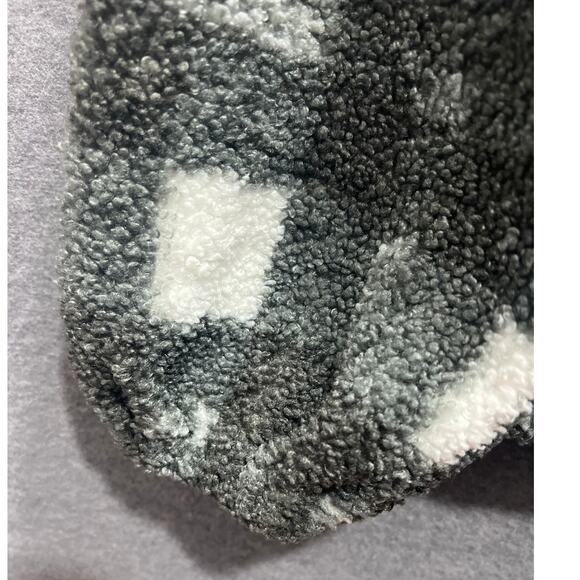 Vinatge Loft Women Snap 1/4 Button Collar Sherpa Sweater Black/White Size M NWOT - Picture 6 of 11